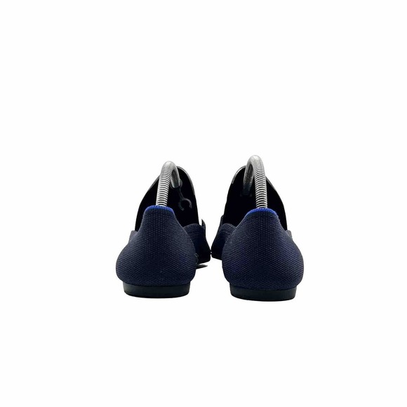Rothy’s Shoes Women Size 10.5 The Point Poseidon Blue Knit Pointed Toe Flats - Picture 4 of 7